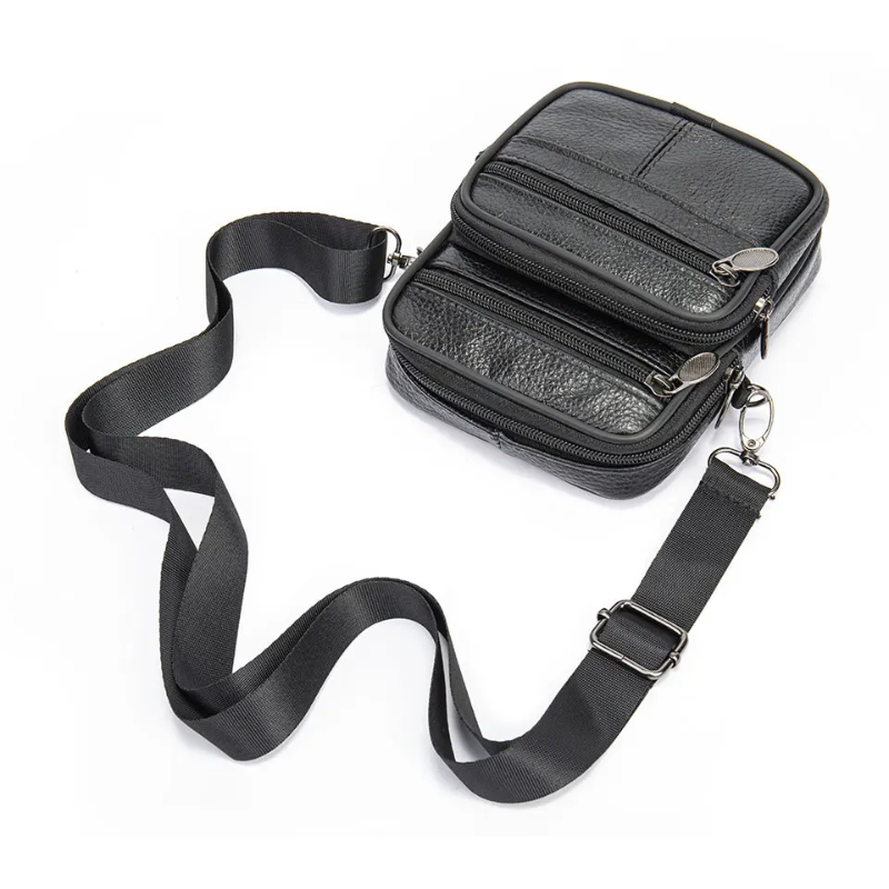 Petite sacoche en cuir homme