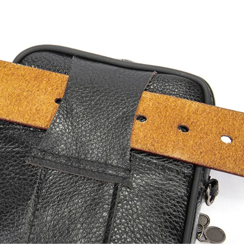 Petite sacoche en cuir homme