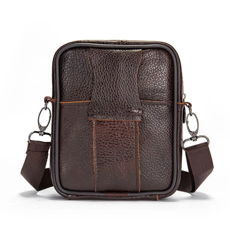 Petite sacoche en cuir homme