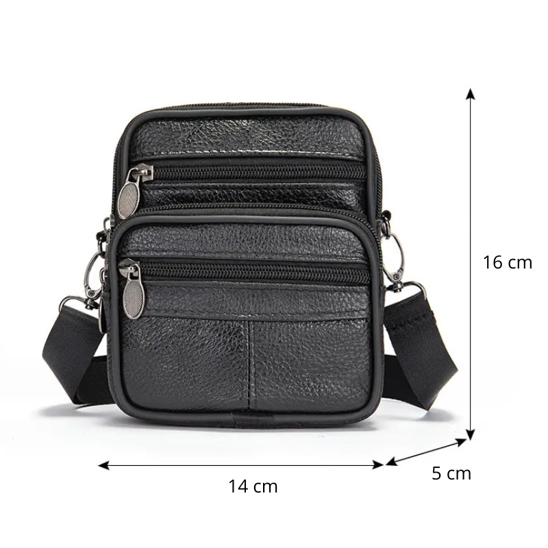 Petite sacoche en cuir homme