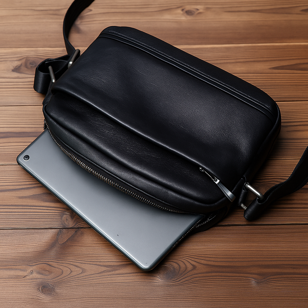 Petite sacoche pour homme en cuir