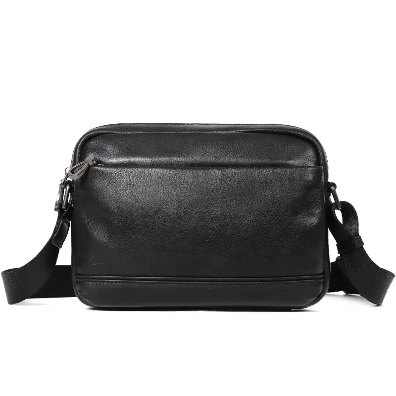 Sacoche Bandoulière Homme En Cuir Vintage - Imperméable, Multi-poches - Taille 30x25x10 Cm - Pour Travail, Voyage, école - Cadeau Homme