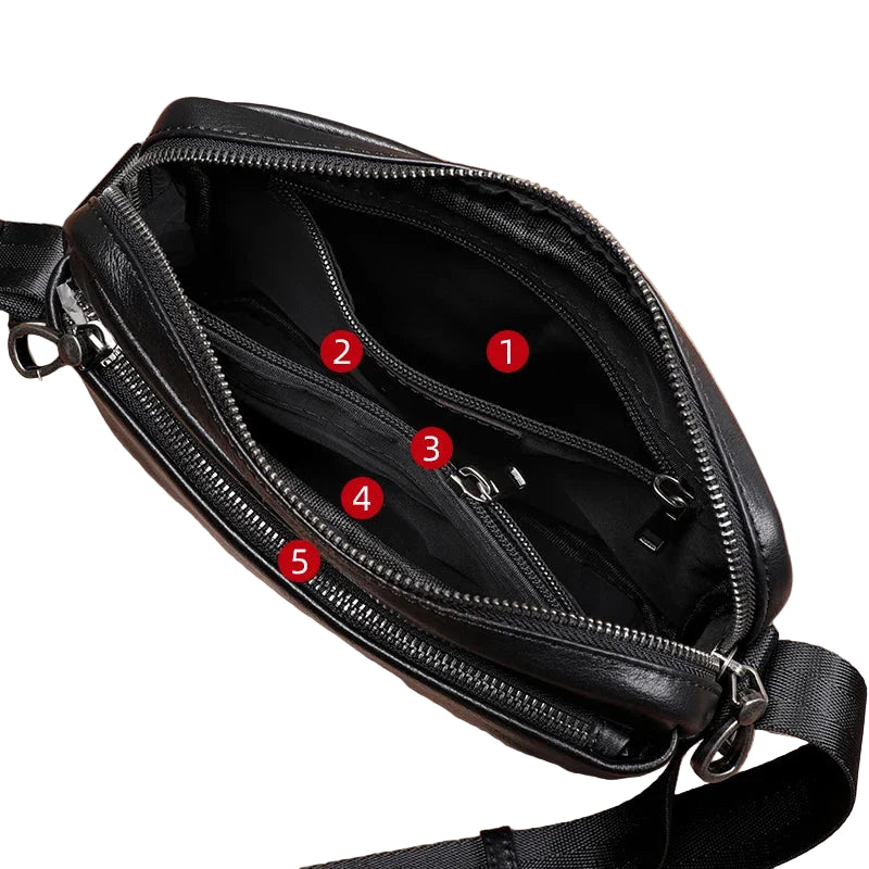 Petite sacoche pour homme en cuir