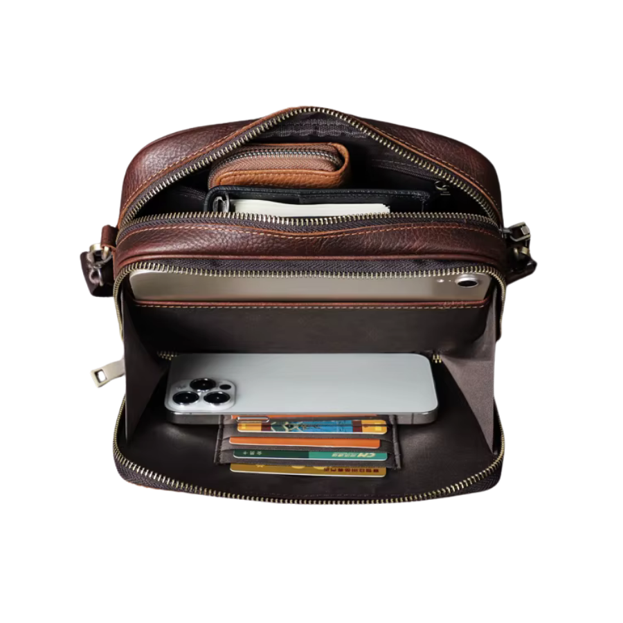 Pochette bandoulière cuir pour homme