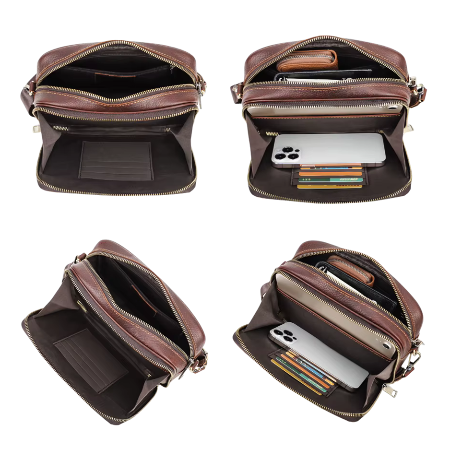 Pochette bandoulière cuir pour homme