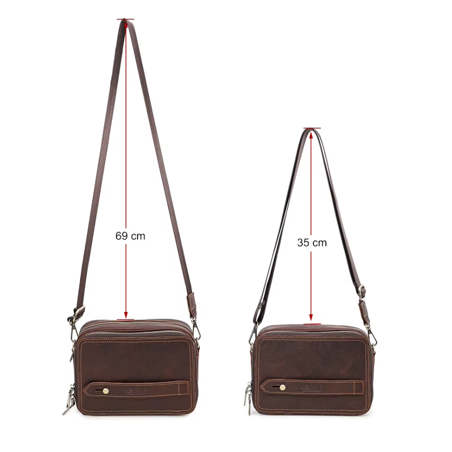 Pochette bandoulière cuir pour homme