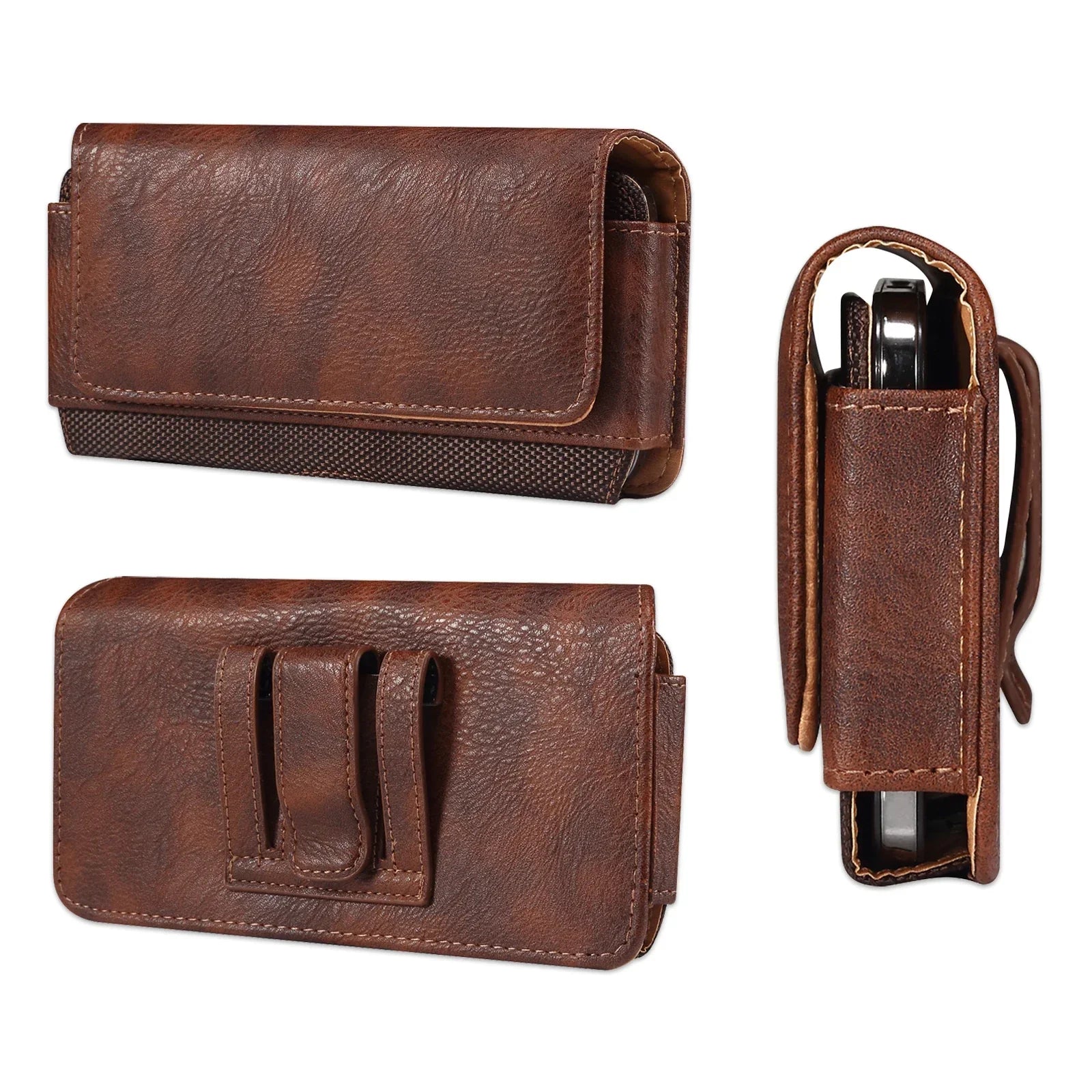 Pochette ceinture en cuir pour homme