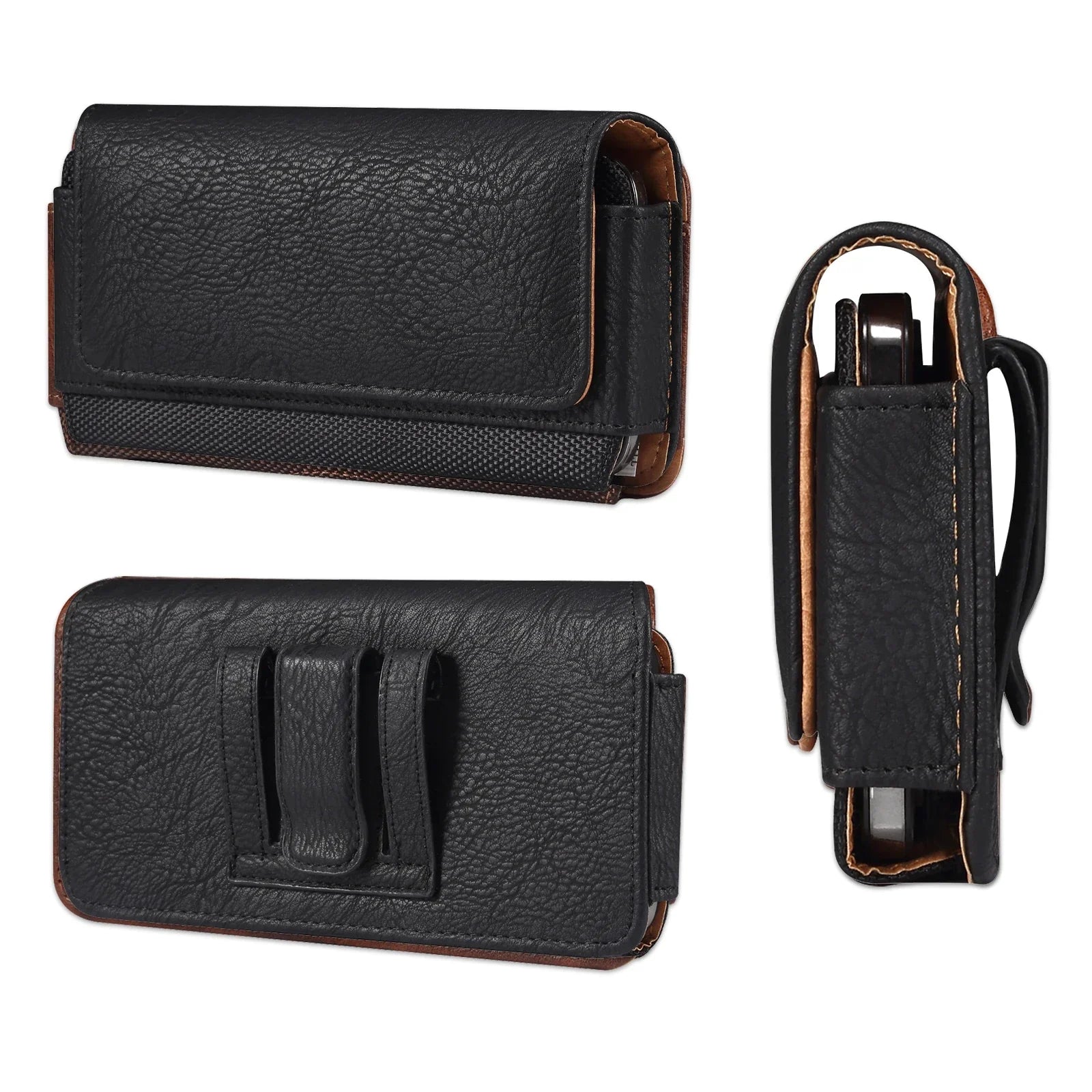 Pochette ceinture en cuir pour homme