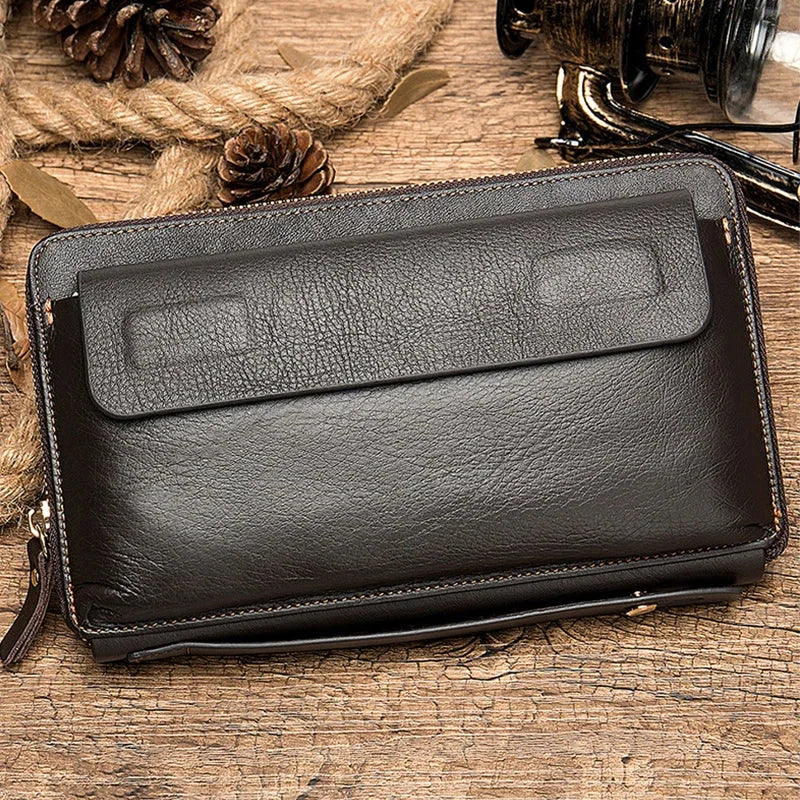 Pochette cuir homme