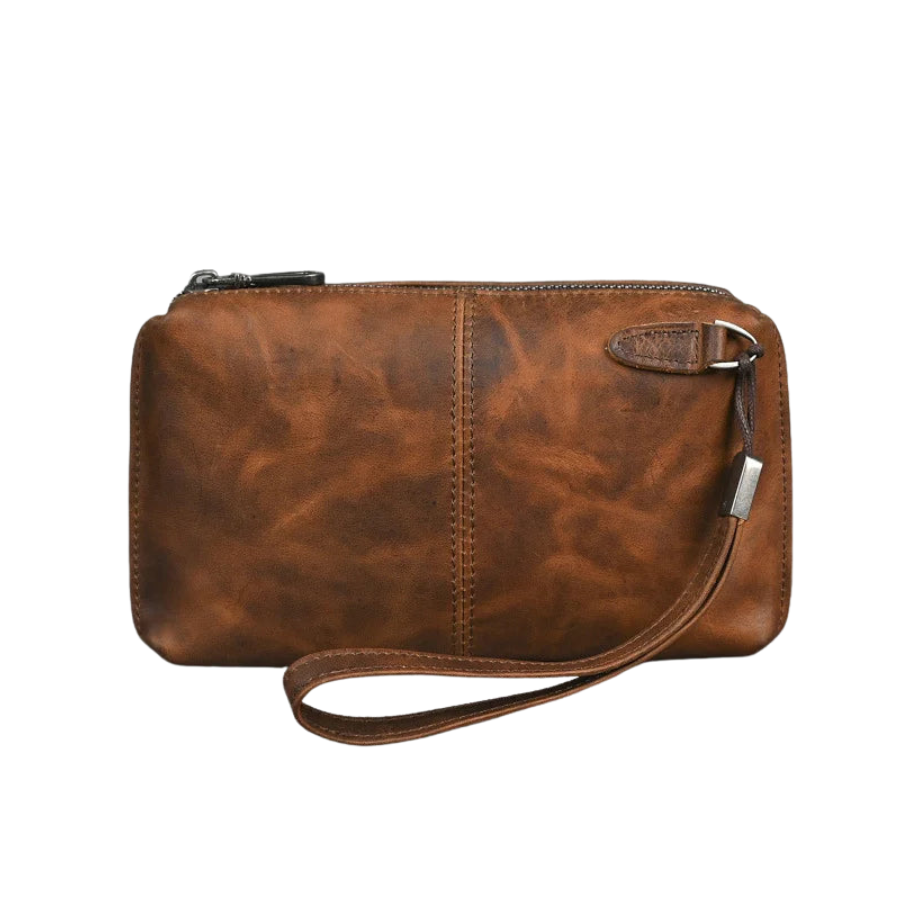 Pochette en cuir homme
