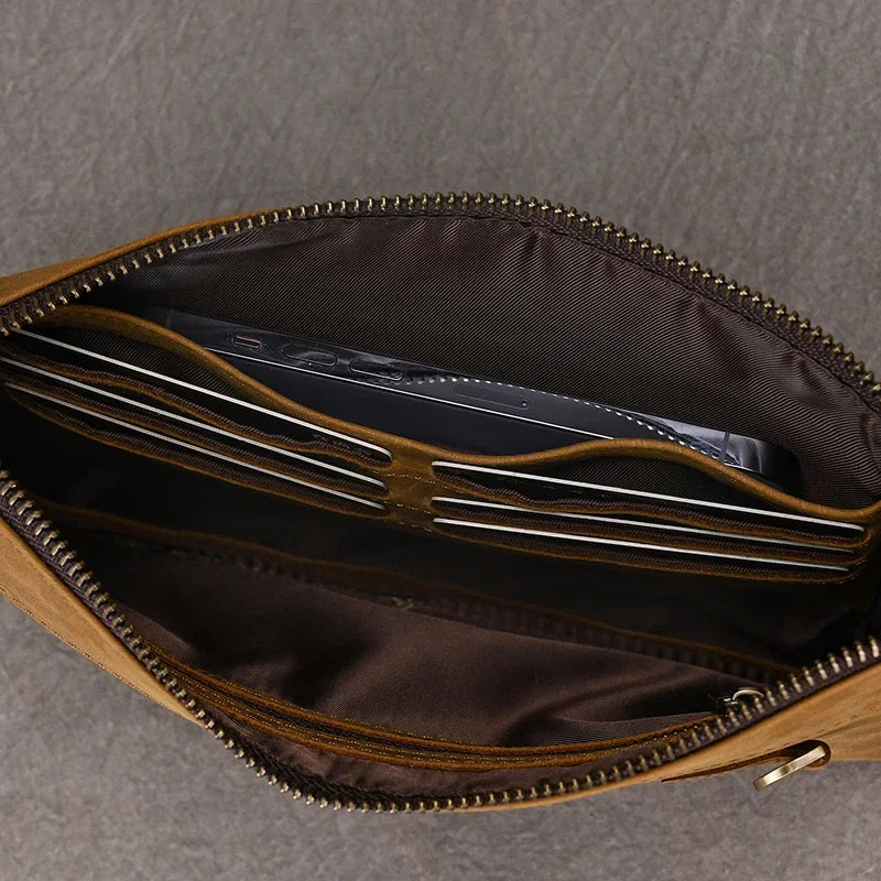 Pochette en cuir pour homme