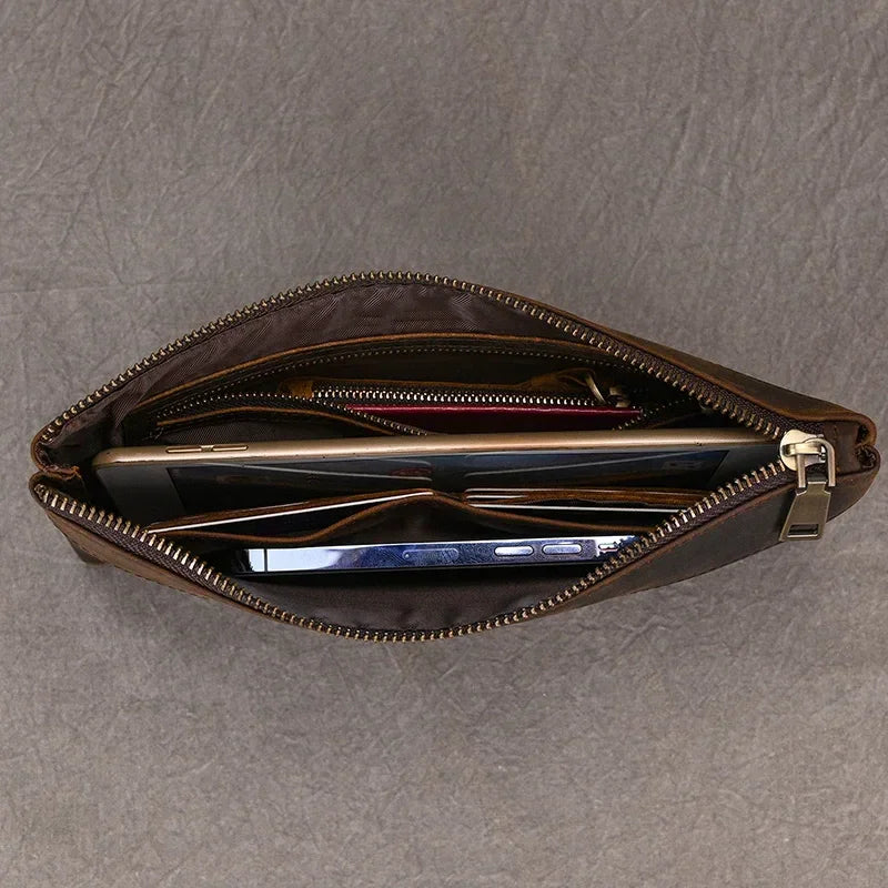 Pochette en cuir pour homme