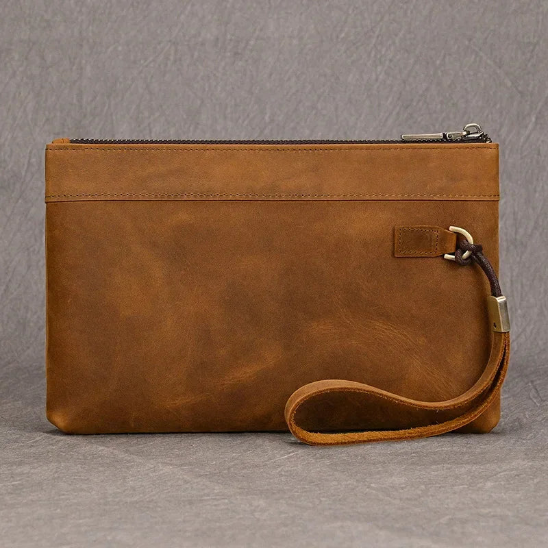 Pochette en cuir pour homme