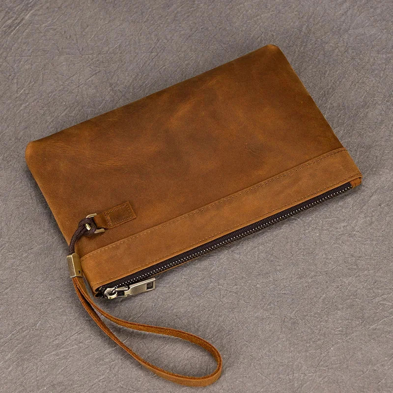 Pochette en cuir pour homme