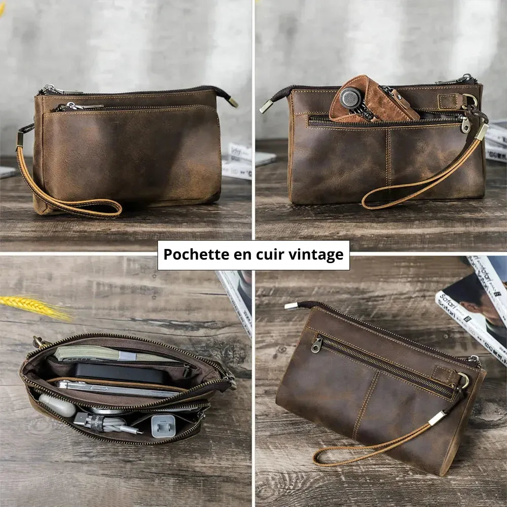 Pochette cuir pour homme