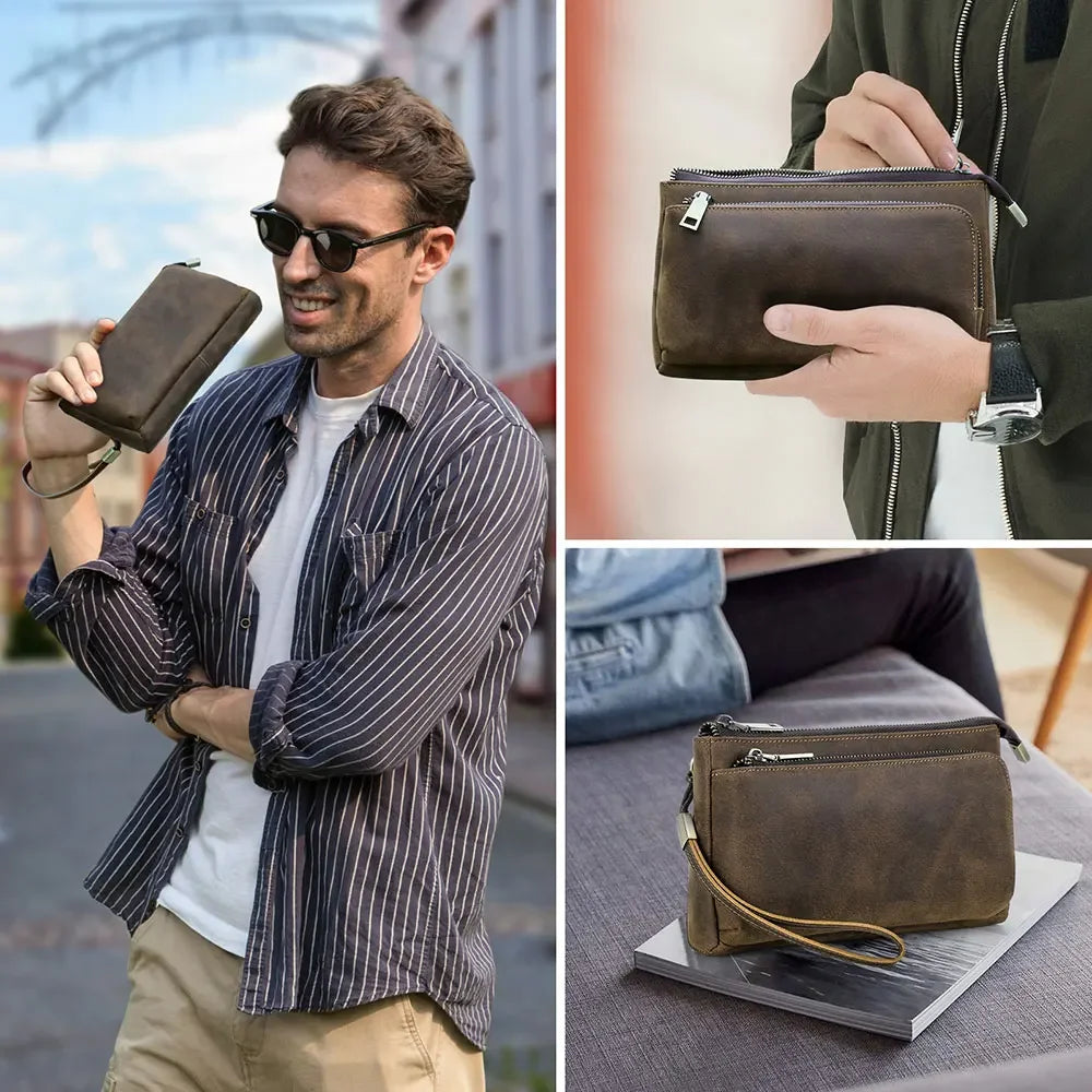 Pochette cuir pour homme