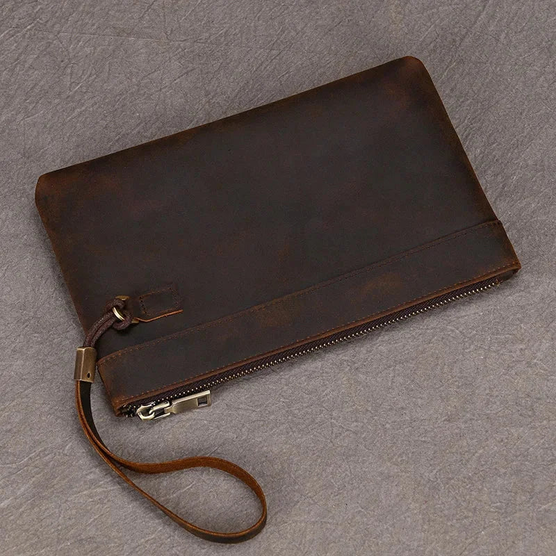 Pochette en cuir pour homme