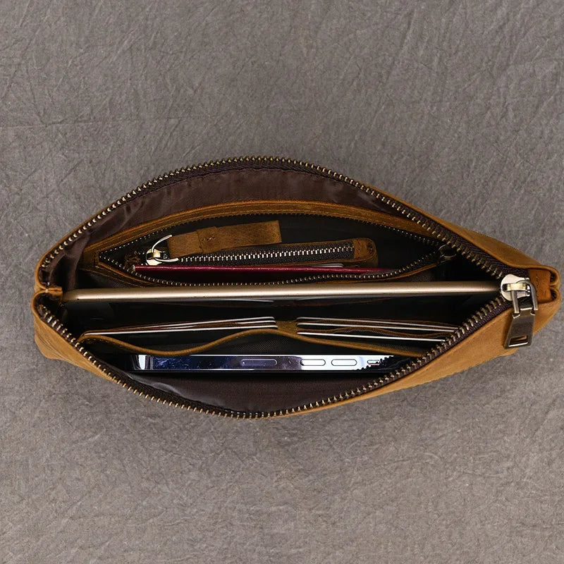 Pochette en cuir pour homme