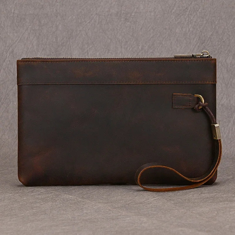 Pochette en cuir pour homme
