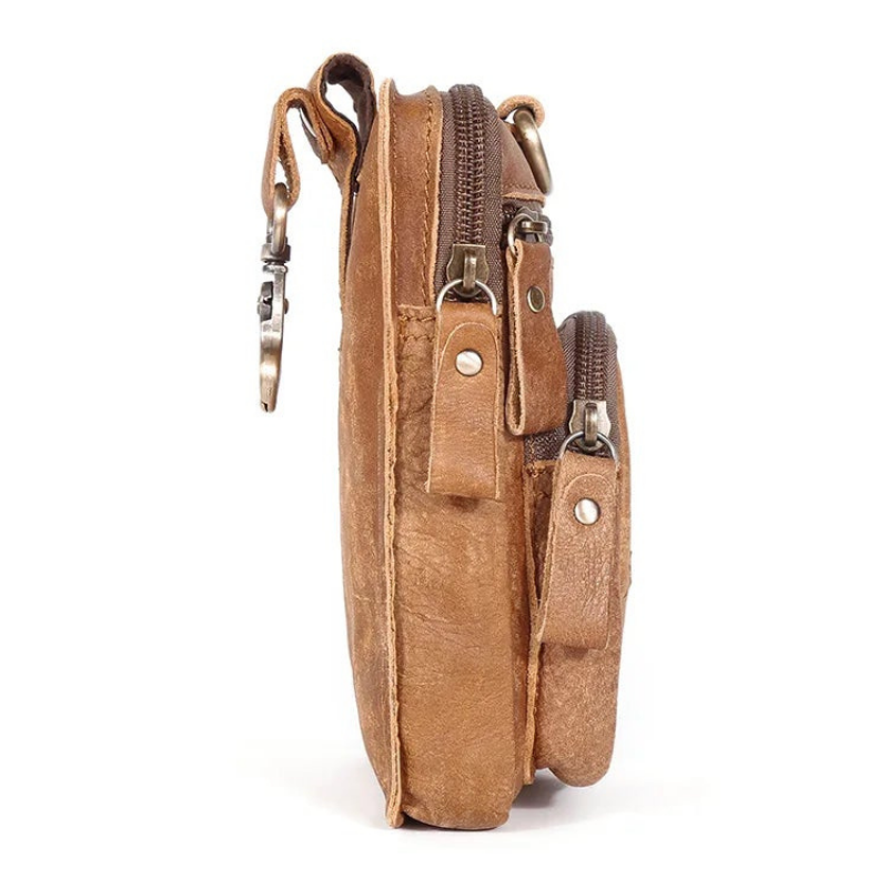 Pochette homme en cuir pour ceinture