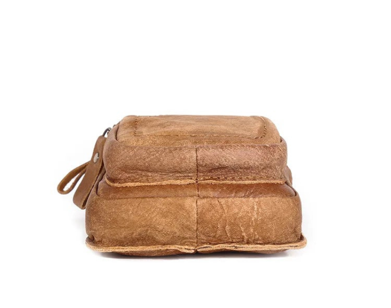 Pochette homme en cuir pour ceinture