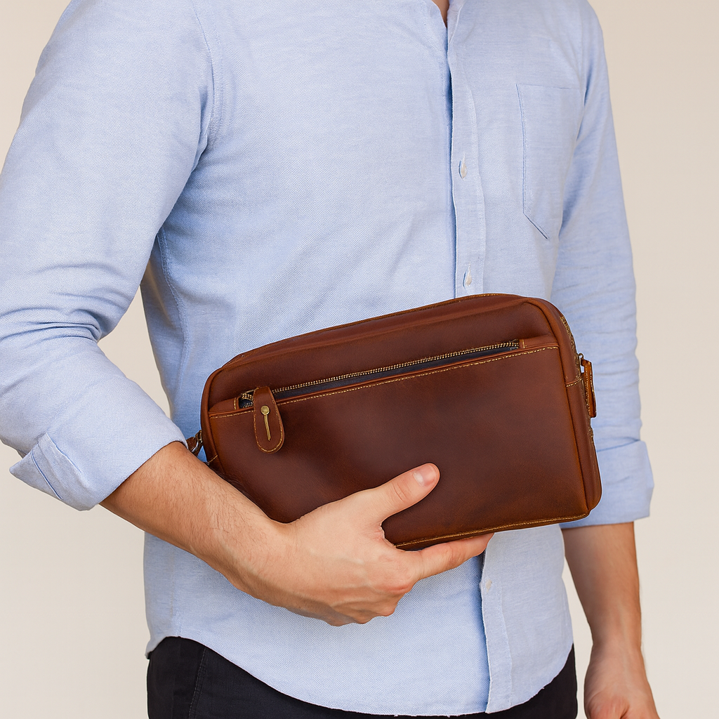 Pochette pour homme cuir