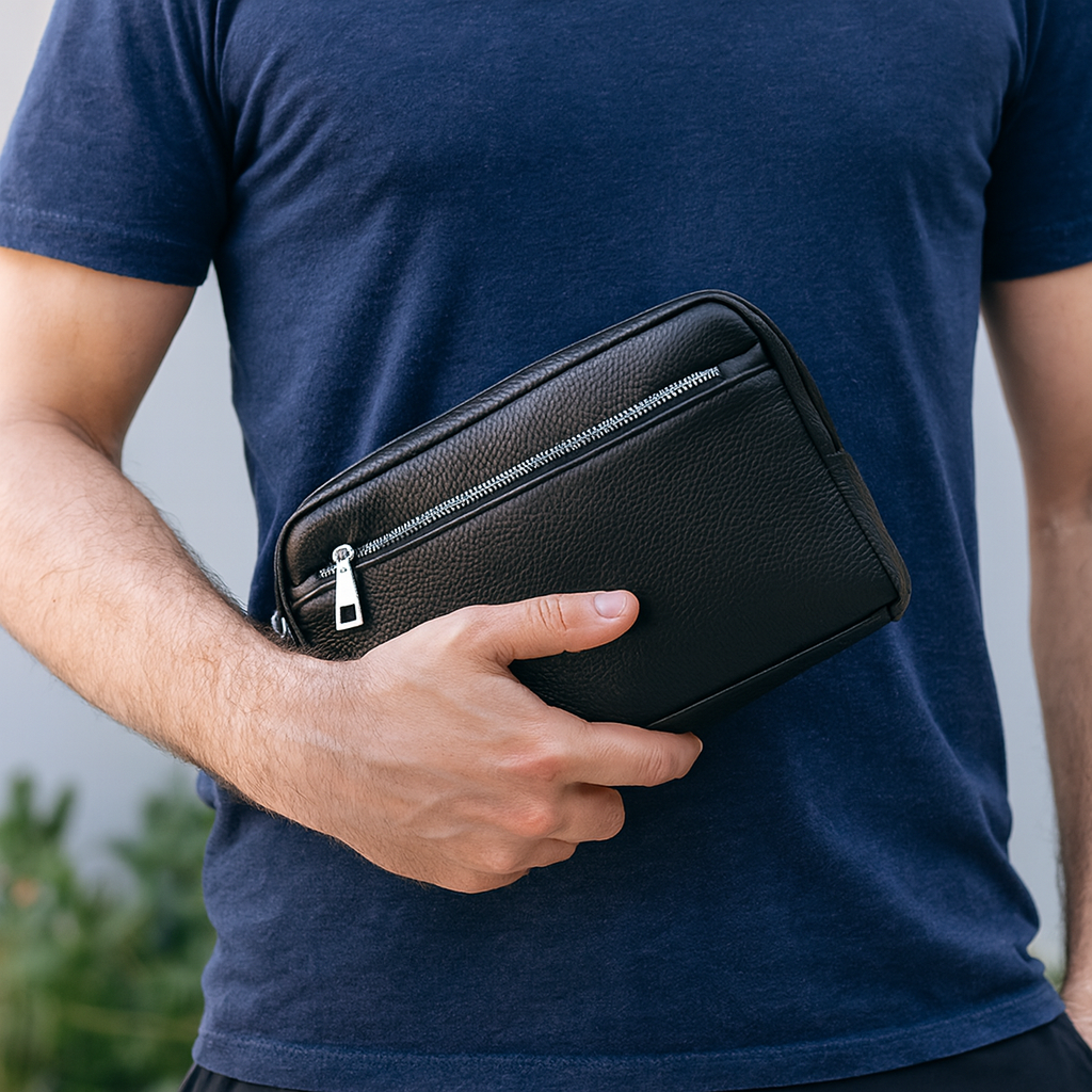 Pochette pour homme cuir