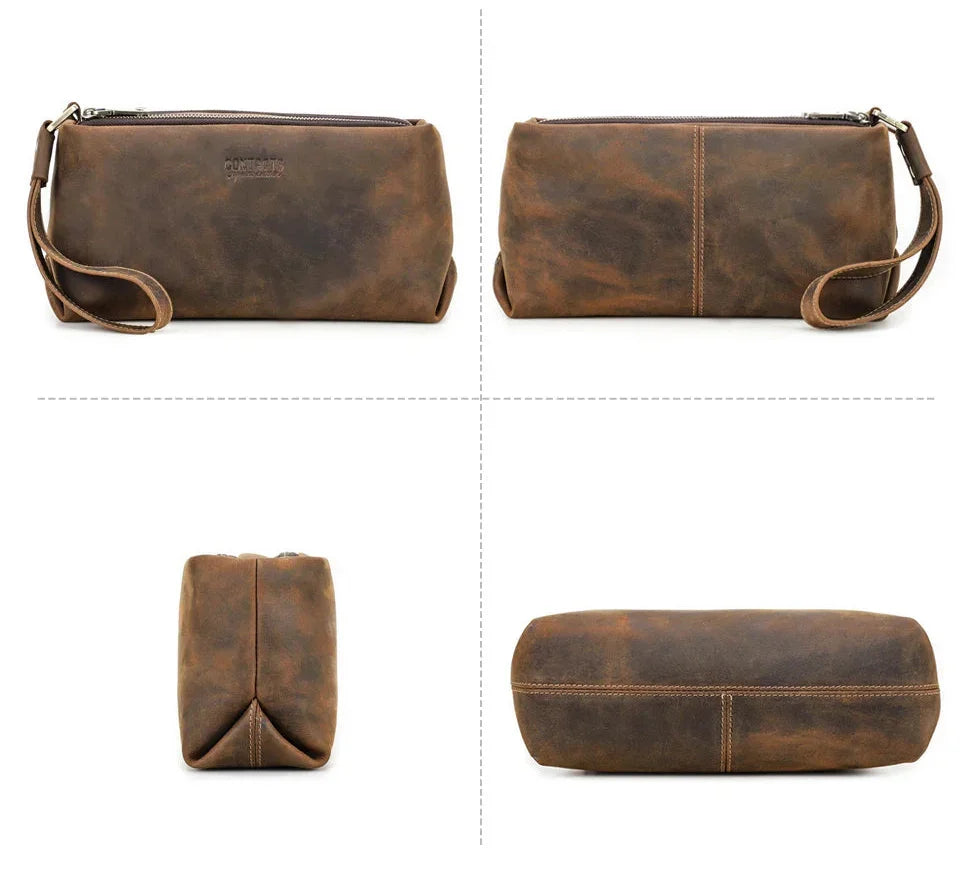 Pochette pour homme en cuir