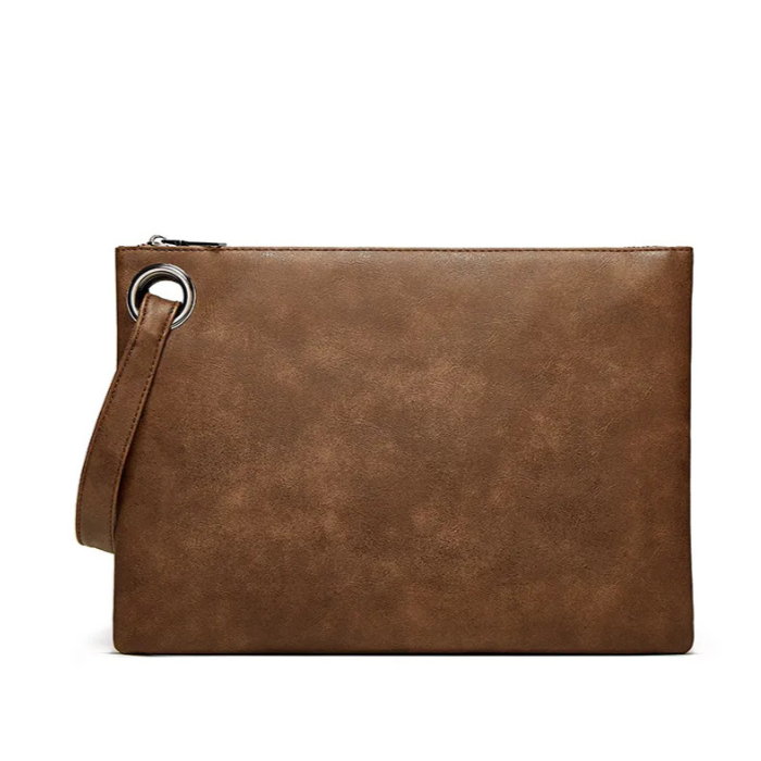 Pochette sac homme marron