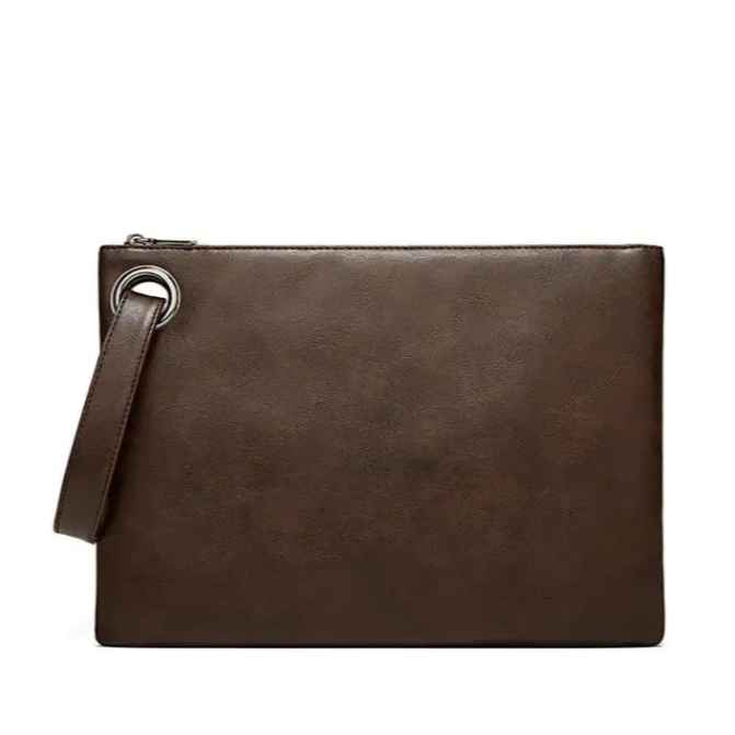 Pochette sac homme marron foncé