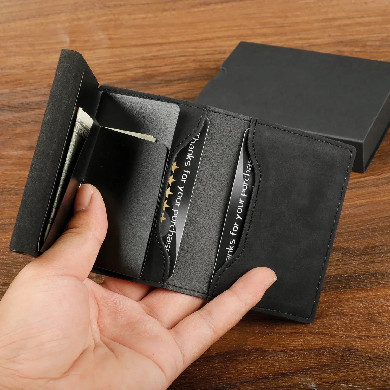 Porte-cartes homme support airtag