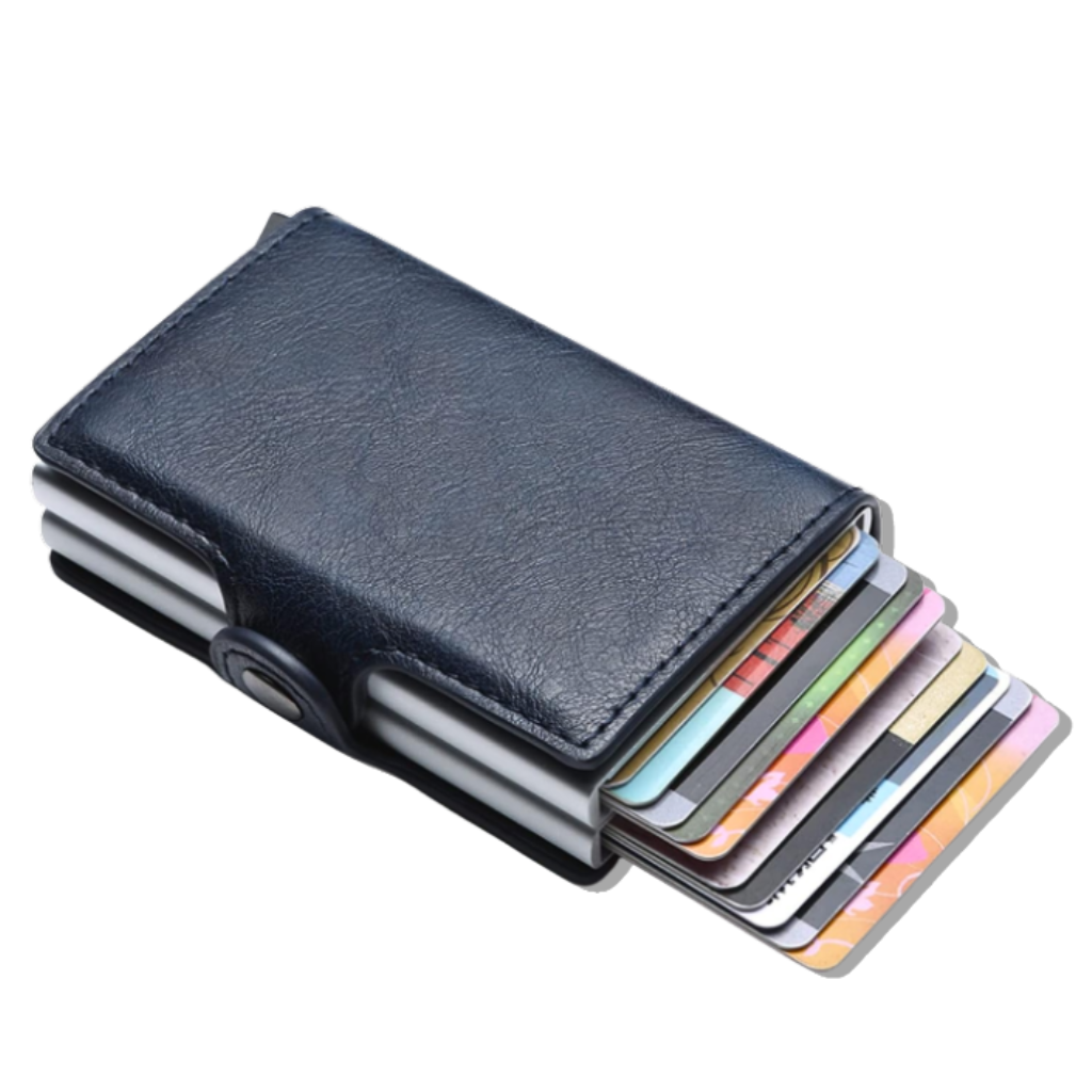 porte cartes pour homme bleu