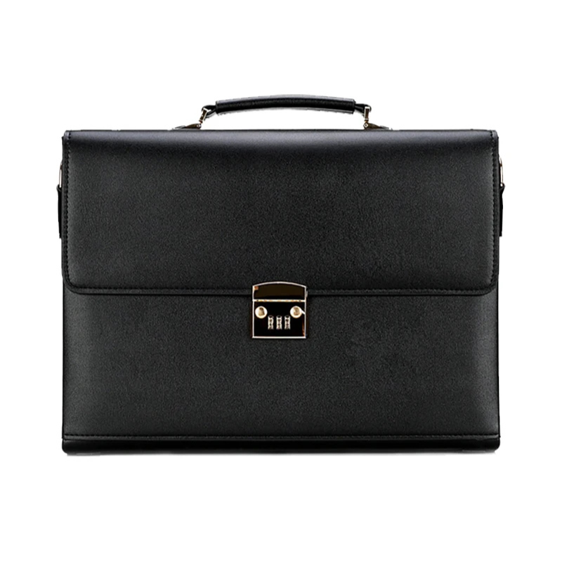 Porte-document luxe à serrure noir