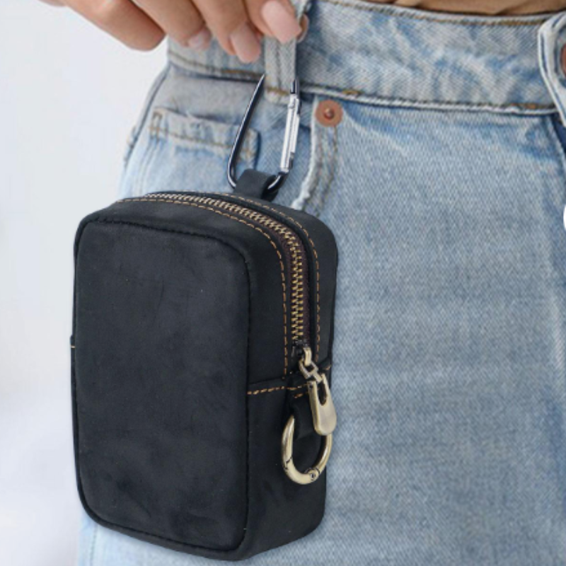 porte monnaie ceinture homme en cuir veritable noir