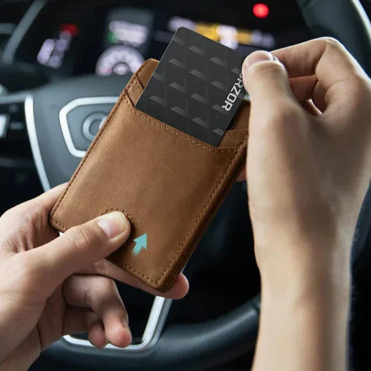 Portefeuille homme avec airtag