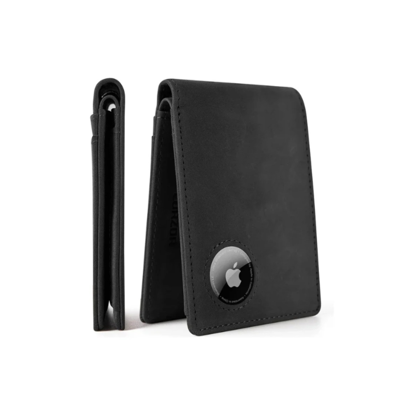 Portefeuille homme avec airtag noir
