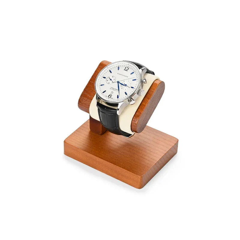 Présentoir pour montre homme en bois beige