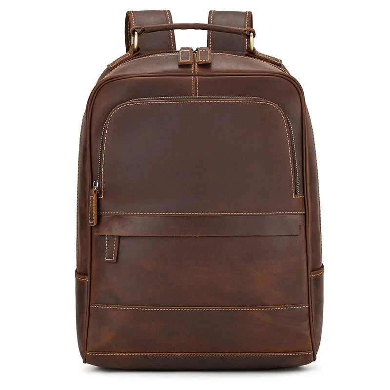 Sac à dos cuir homme ordinateur marron