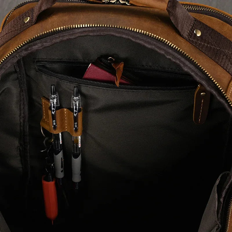 Sac à dos cuir homme vintage