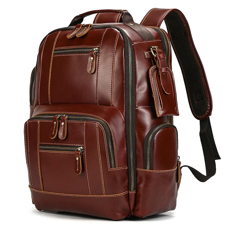 Sac à dos cuir homme vintage marron