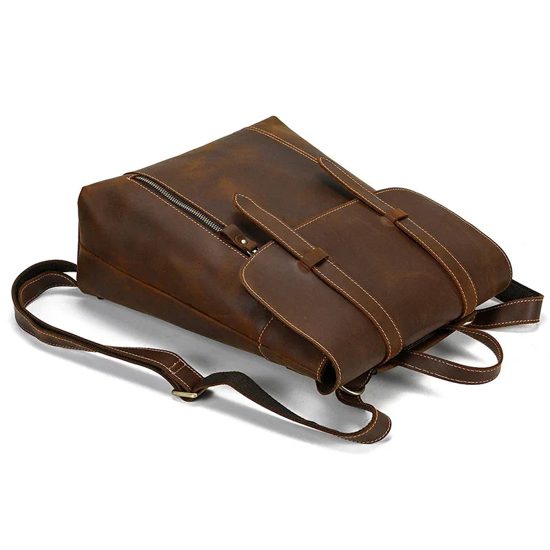 Sac à dos cuir marron