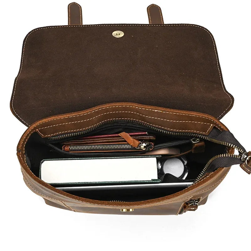 Sac à dos cuir marron