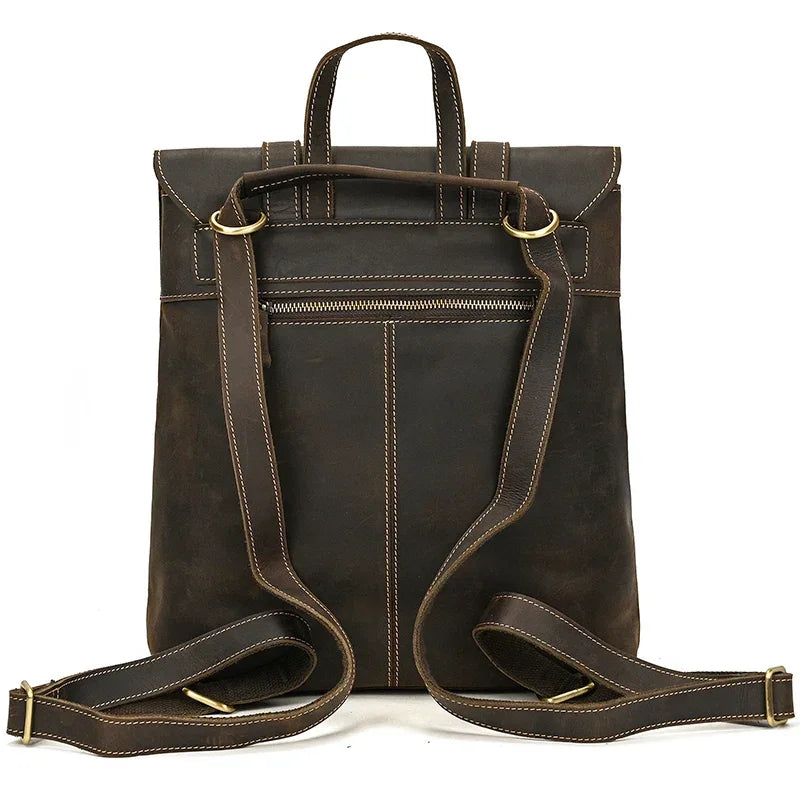 Sac à dos cuir marron