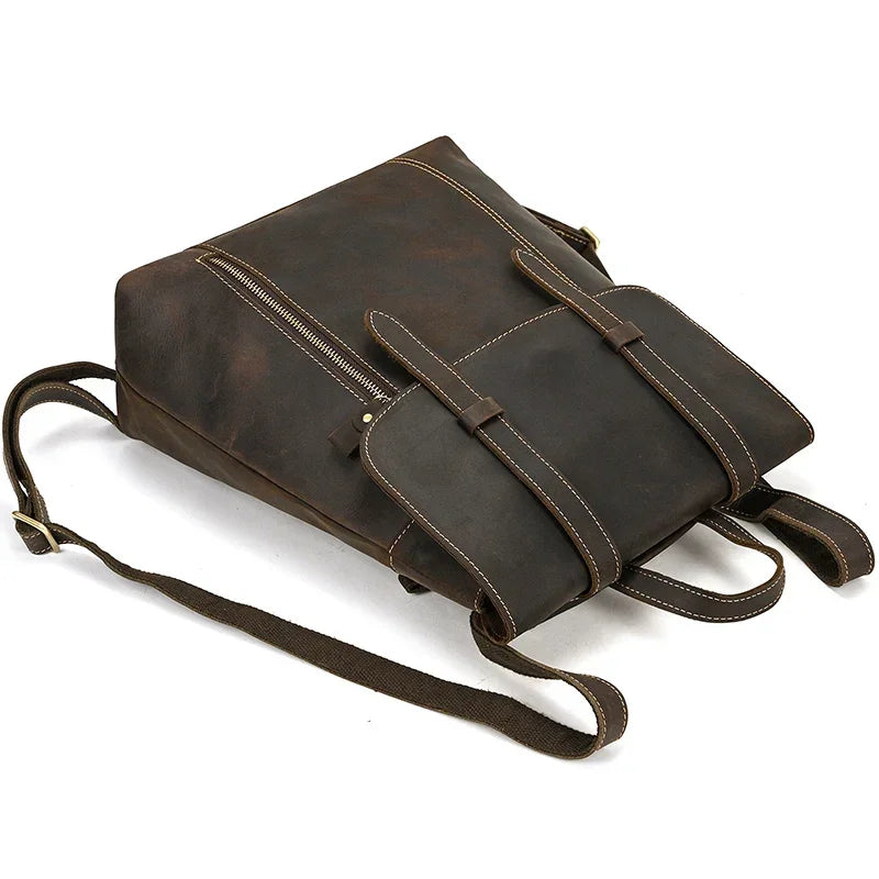 Sac à dos cuir marron