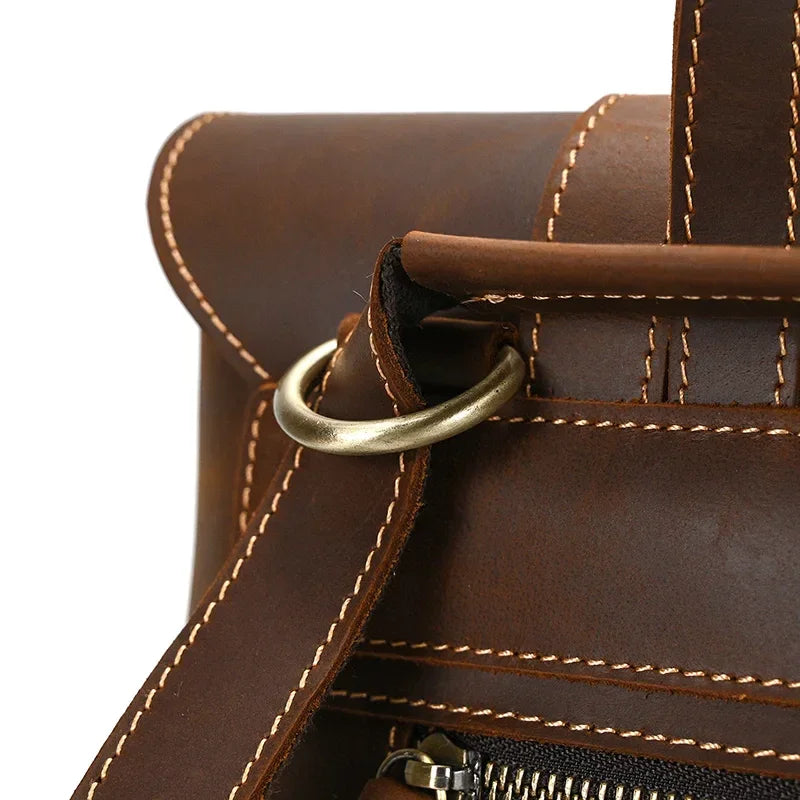 Sac à dos cuir marron