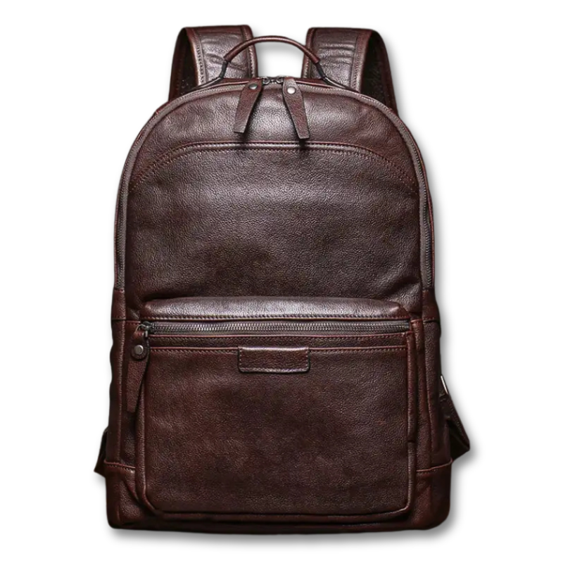 Sac à dos cuir pour homme marron foncé