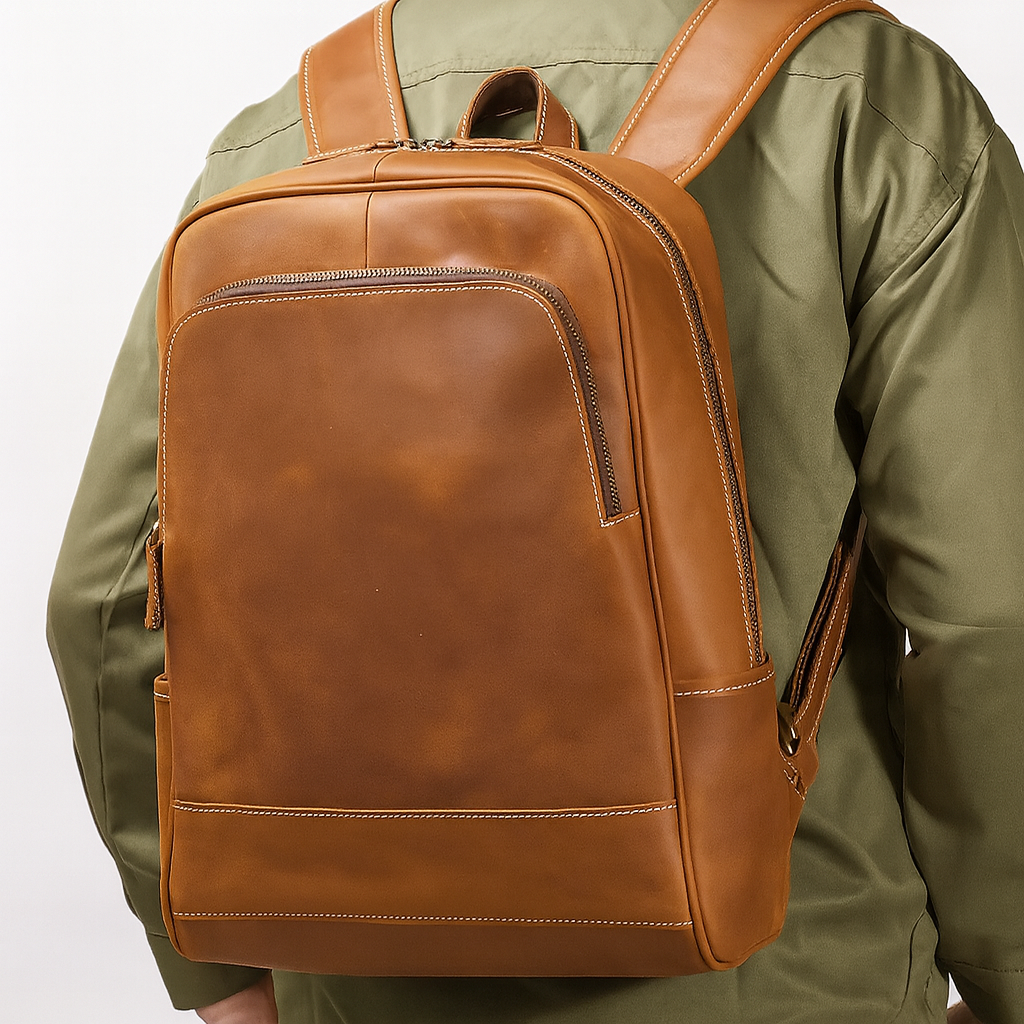 sac a dos en cuir henri