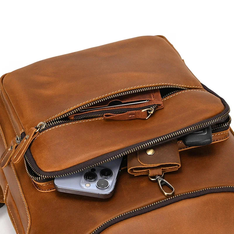 Sac à dos en cuir homme elio