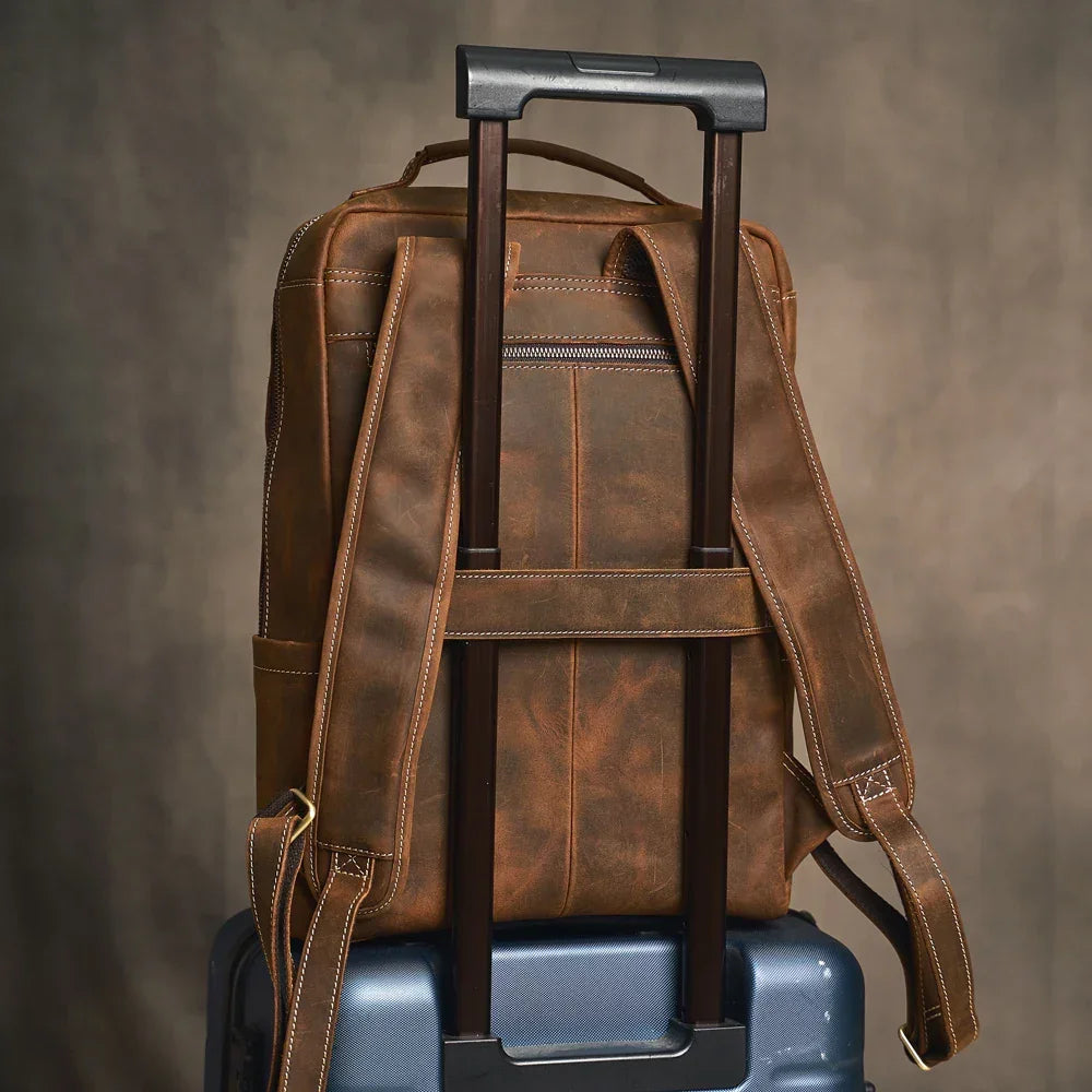 Sac à dos en cuir homme vintage