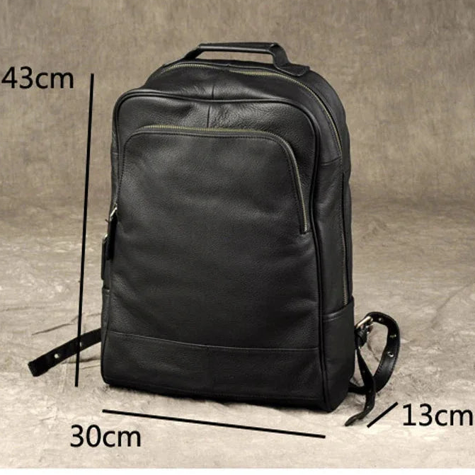 Sac à dos en cuir noir